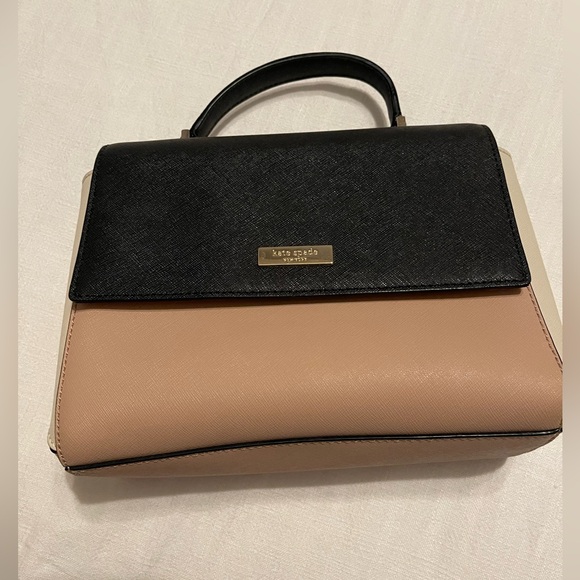 kate spade Handbags - Kate Spade Black and Beige Satchel